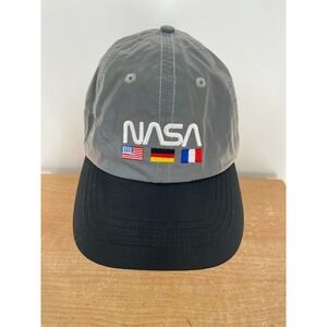 NASA 6 Panel Hat Reflective Gray Adventure Space‎ Exploration Patch Adjustable